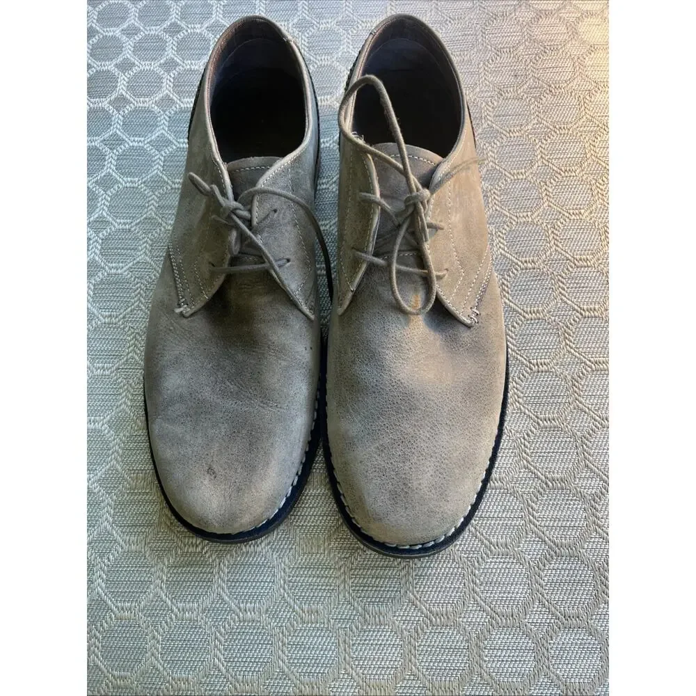 Original Penguin Waylon Beige/Taupe Distressed Suede Derby Oxford Shoes Sz 13
